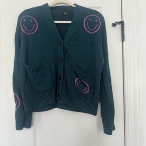Rails Smiley Cardigan Sweater